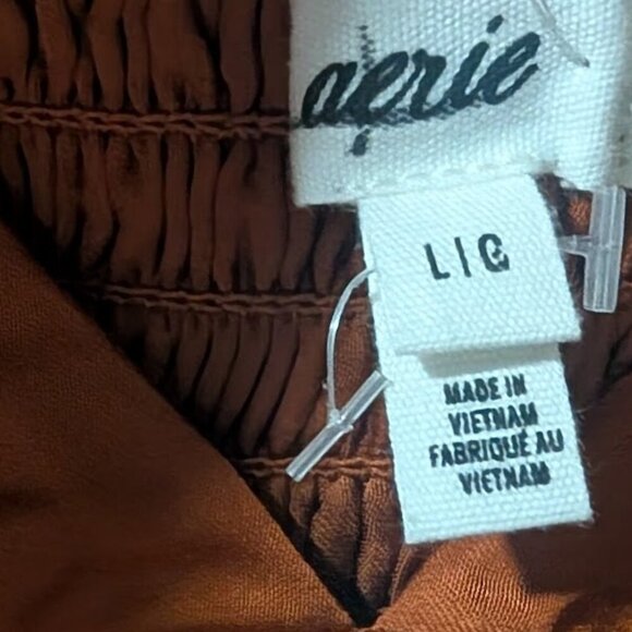 NEW! Aerie | Satin Corset Cropped Tank In Copper - Picture 4 of 10